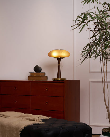 Tafellamp met Paddenstoelkap – Vintage Designverlichting voor Bureaus en Nachtkastjes