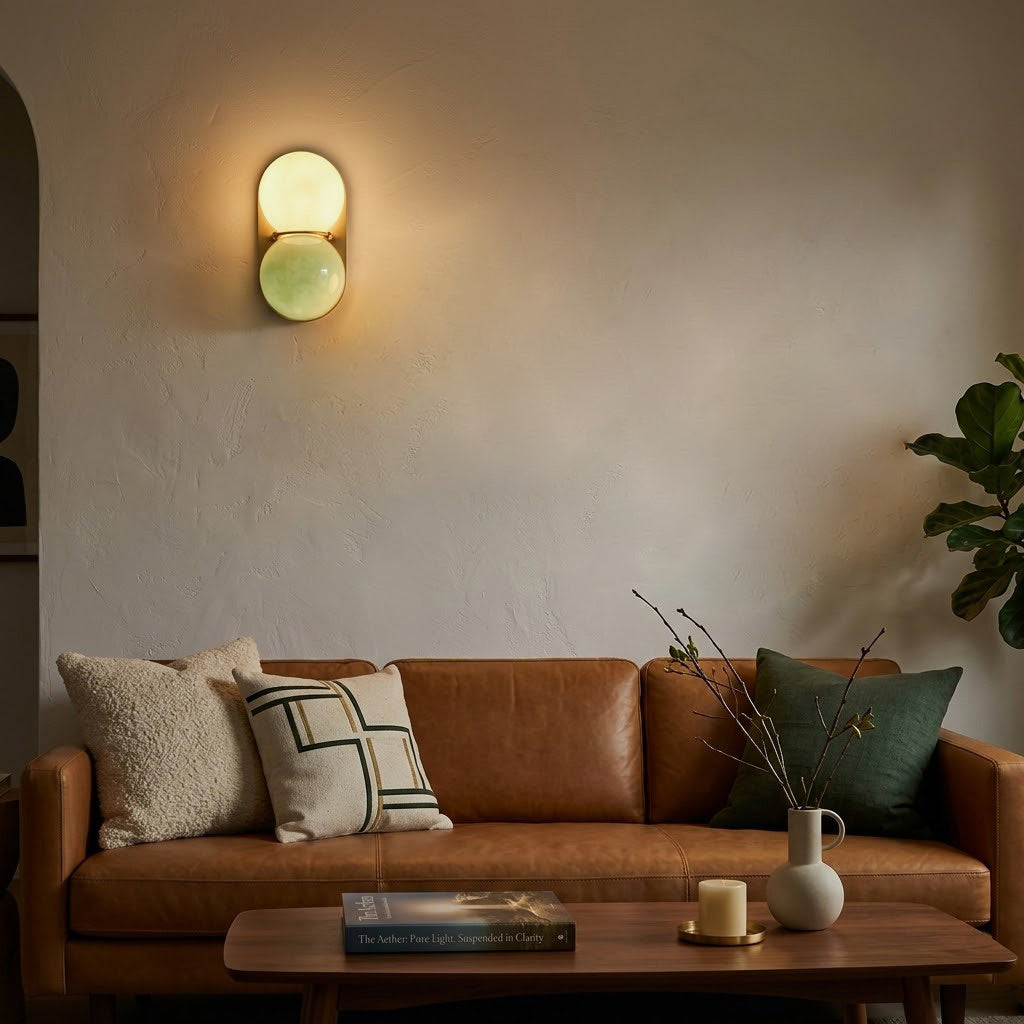 Moderne Dubbele Glazen Wandlamp – Speelse Verlichting met Gekleurde Glazen voor Slaapkamer & Kinderkamer