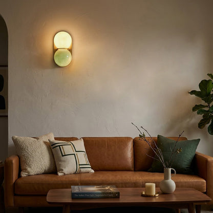 Moderne Dubbele Glazen Wandlamp – Speelse Verlichting met Gekleurde Glazen voor Slaapkamer & Kinderkamer