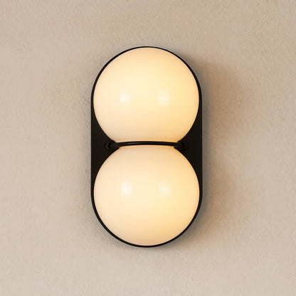 Moderne Dubbele Glazen Wandlamp – Speelse Verlichting met Gekleurde Glazen voor Slaapkamer & Kinderkamer