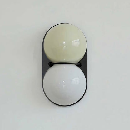Moderne Dubbele Glazen Wandlamp – Speelse Verlichting met Gekleurde Glazen voor Slaapkamer & Kinderkamer