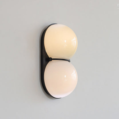 Moderne Dubbele Glazen Wandlamp – Speelse Verlichting met Gekleurde Glazen voor Slaapkamer & Kinderkamer