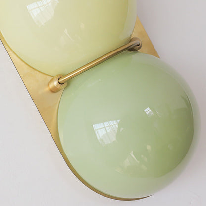 Moderne Dubbele Glazen Wandlamp – Speelse Verlichting met Gekleurde Glazen voor Slaapkamer & Kinderkamer