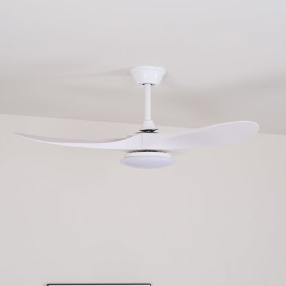 Scandinavische Plafondventilator met Verlichting | Moderne Ventilator met LED | Afstandsbediening & 6 Snelheden | Zwart Wit Houtnerf | Voor Slaapkamer Woonkamer | 106/132 cm