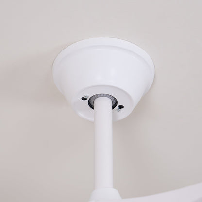 Scandinavische Plafondventilator met Verlichting | Moderne Ventilator met LED | Afstandsbediening & 6 Snelheden | Zwart Wit Houtnerf | Voor Slaapkamer Woonkamer | 106/132 cm