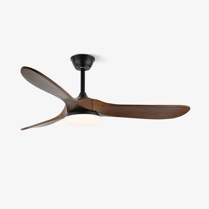 Plafondventilator met LED-verlichting — Modern design met houtnerf en 6 snelheden