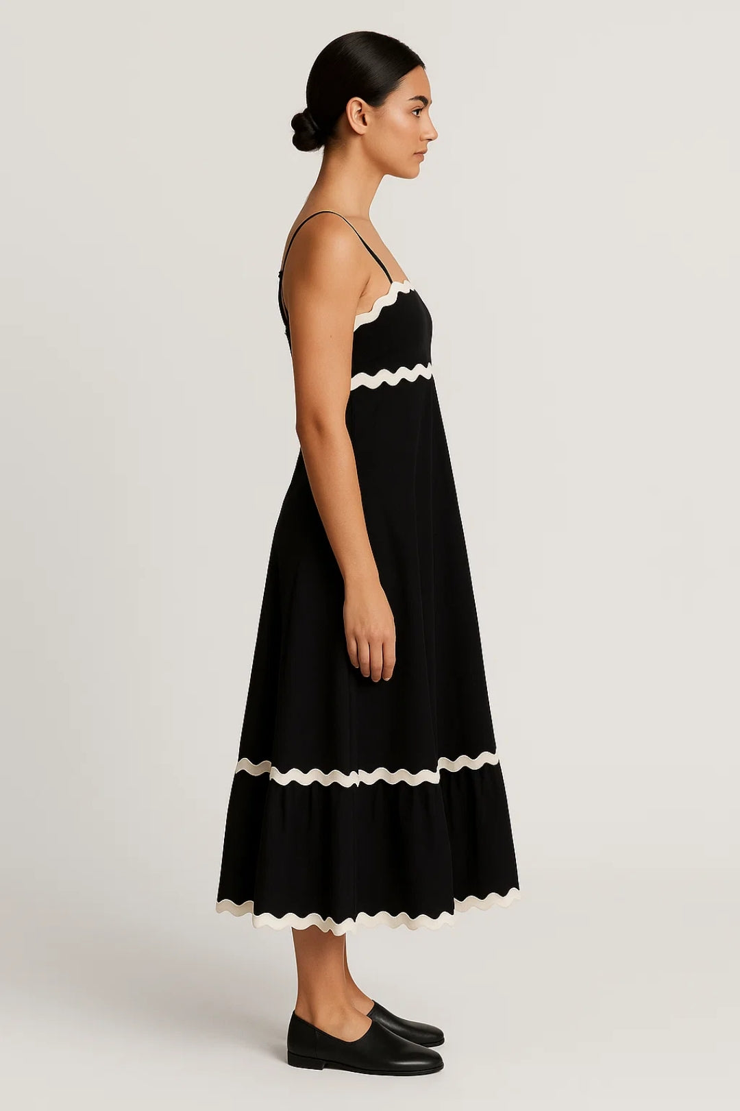 Zomerjurk Dames Maxi met Bandjes en Golvende Zoom