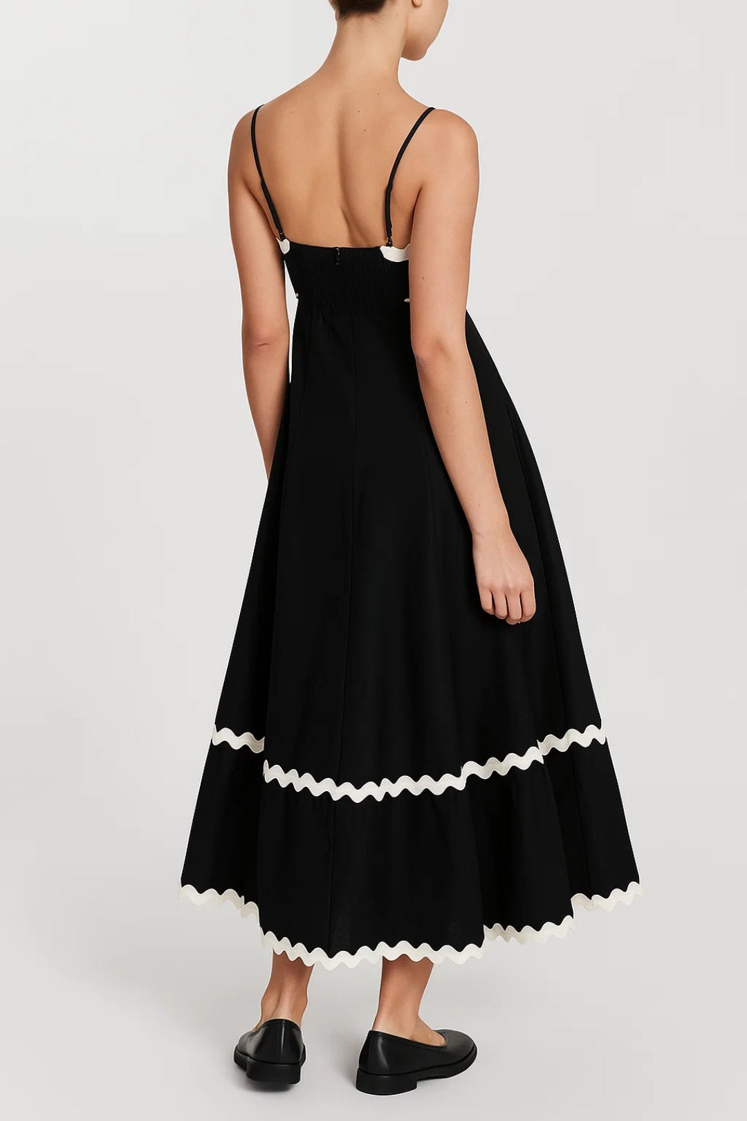 Zomerjurk Dames Maxi met Bandjes en Golvende Zoom