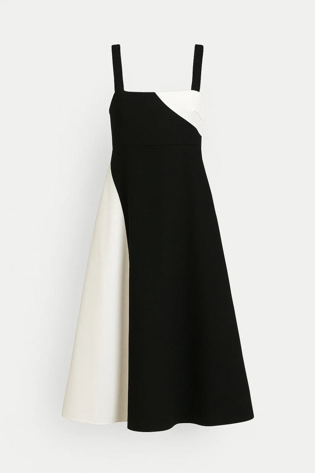 Dames Maxi Jurk met Smalle Bandjes en Kleur Blok Design