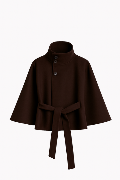 Maya Dames Cape Jacket | Luxe Wolmix, Elegant Ontwerp 8