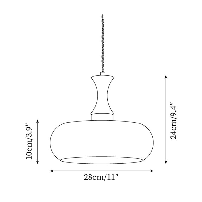 Amber glazen hanglamp – warme sfeerverlichting voor woonkamer en eetkamer