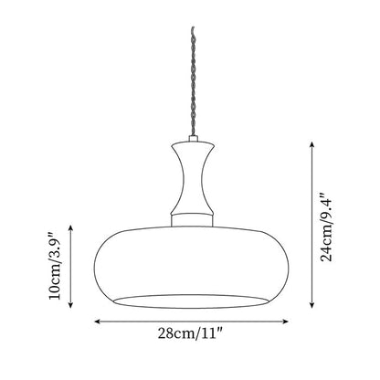 Amber glazen hanglamp – warme sfeerverlichting voor woonkamer en eetkamer
