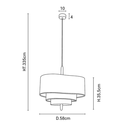 Stoffen Hanglamp voor Woonkamer & Eettafel | Design Plafondlamp in Japandi Stijl