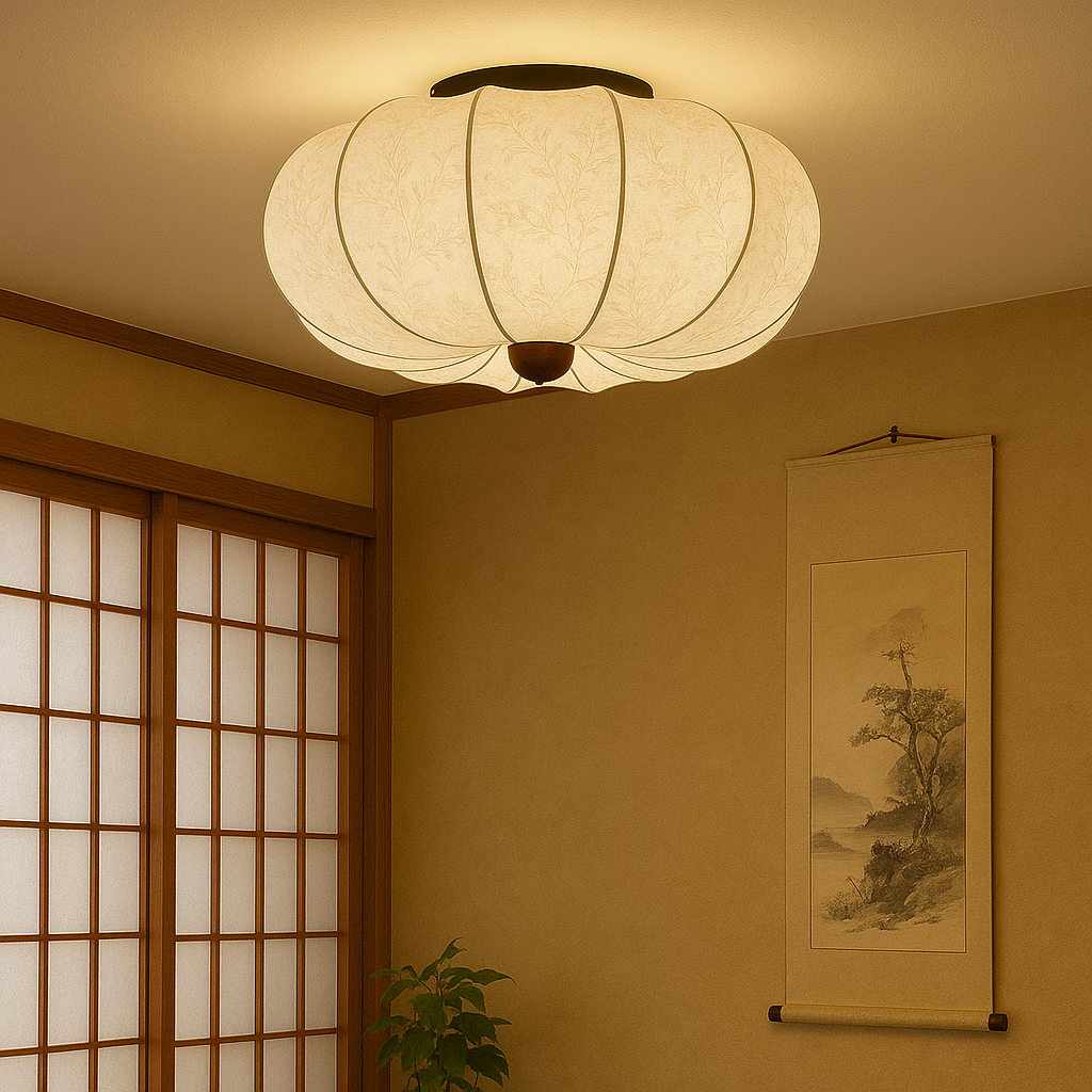 Middeleeuwse zijden plafondlamp E27 stof wit plafondlamp woonkamer slaapkamer hal klassieke verlichting rond design 40cm 50cm 60cm