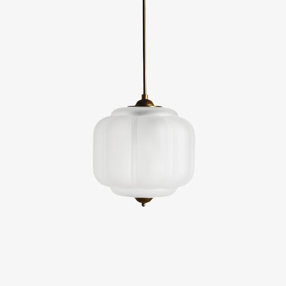 Vintage Melkglazen Hanglamp met Gegolfde Rand – Scandinavische Sfeerverlichting voor Keuken en Slaapkamer