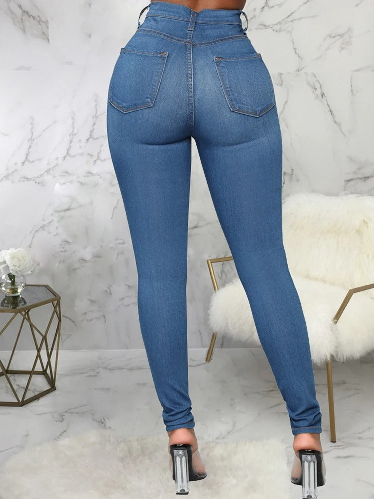 Hoge Taille Jeans Dames Elastisch Comfortabel - StudioMarella
