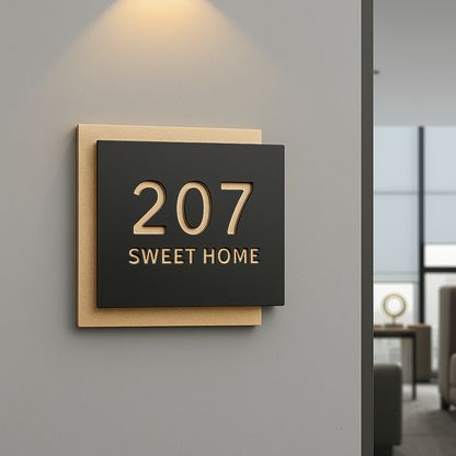 Zwevend 3D Acryl Huisnummer Modern Weerbestendig voor Gevel Antraciet