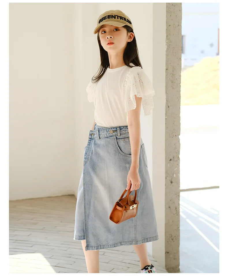 Cowboyrok Meisjes Rok Sparkling Zomerjurk