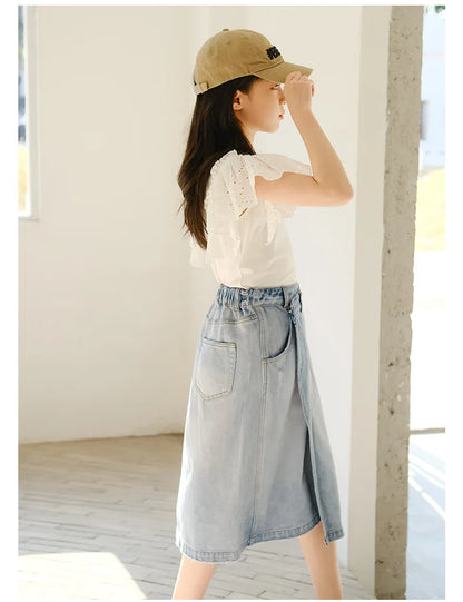 Cowboyrok Meisjes Rok Sparkling Zomerjurk