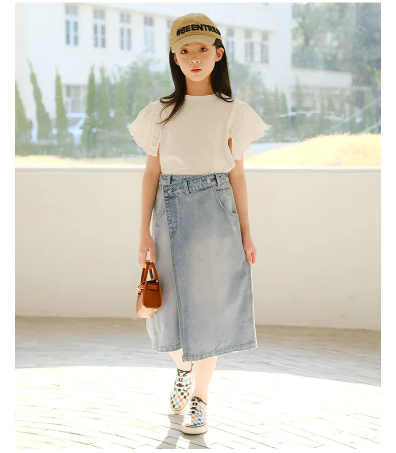 Cowboyrok Meisjes Rok Sparkling Zomerjurk