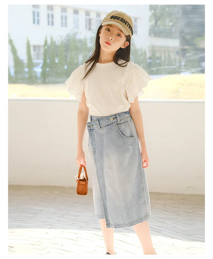 Cowboyrok Meisjes Rok Sparkling Zomerjurk
