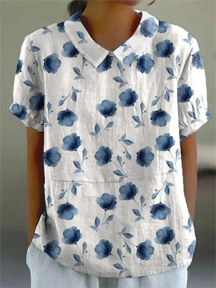 Vrouwelijke Zomerkleurige Bloemen Blouse