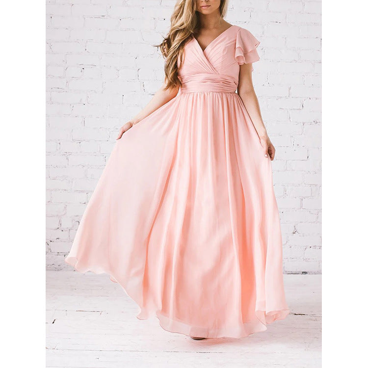 Elegante Maxikleed voor Vrouw met V-halslijn - StudioMarella