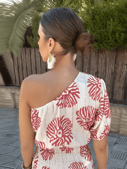 Melinda | Elegante Zomermini-jurk met Koraalmotief 2