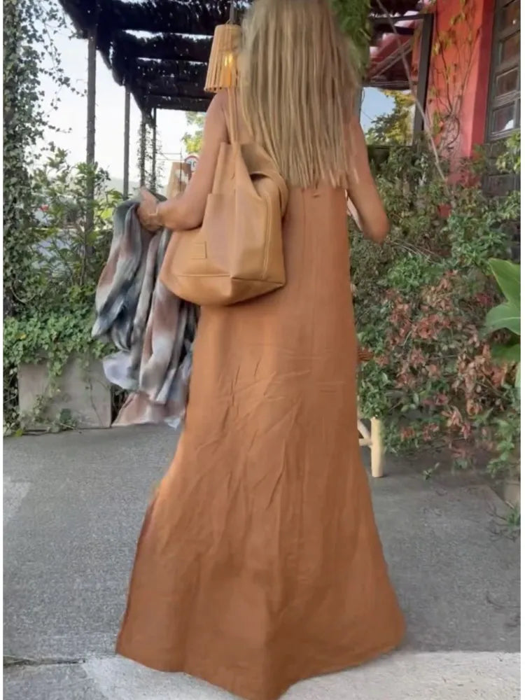 Melinda | Zomerjurk Dames met Halter en Zijsplit 7