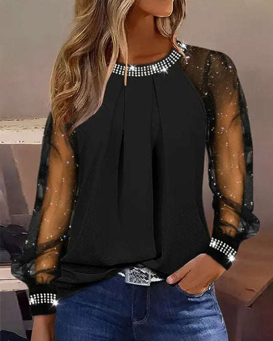 Feestelijke Top met Paillettes Glitter - StudioMarella
