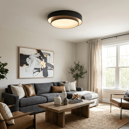 Plafondlamp Cilinder IJzer Acryl Wit Grijs Zwart Woonkamer Slaapkamer LED 3000K 4000K 6000K Ø40 Ø50 Ø60cm Plafonnière Dimbaar