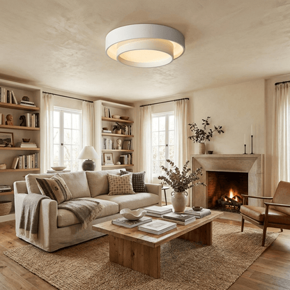 Plafondlamp Cilinder IJzer Acryl Wit Grijs Zwart Woonkamer Slaapkamer LED 3000K 4000K 6000K Ø40 Ø50 Ø60cm Plafonnière Dimbaar