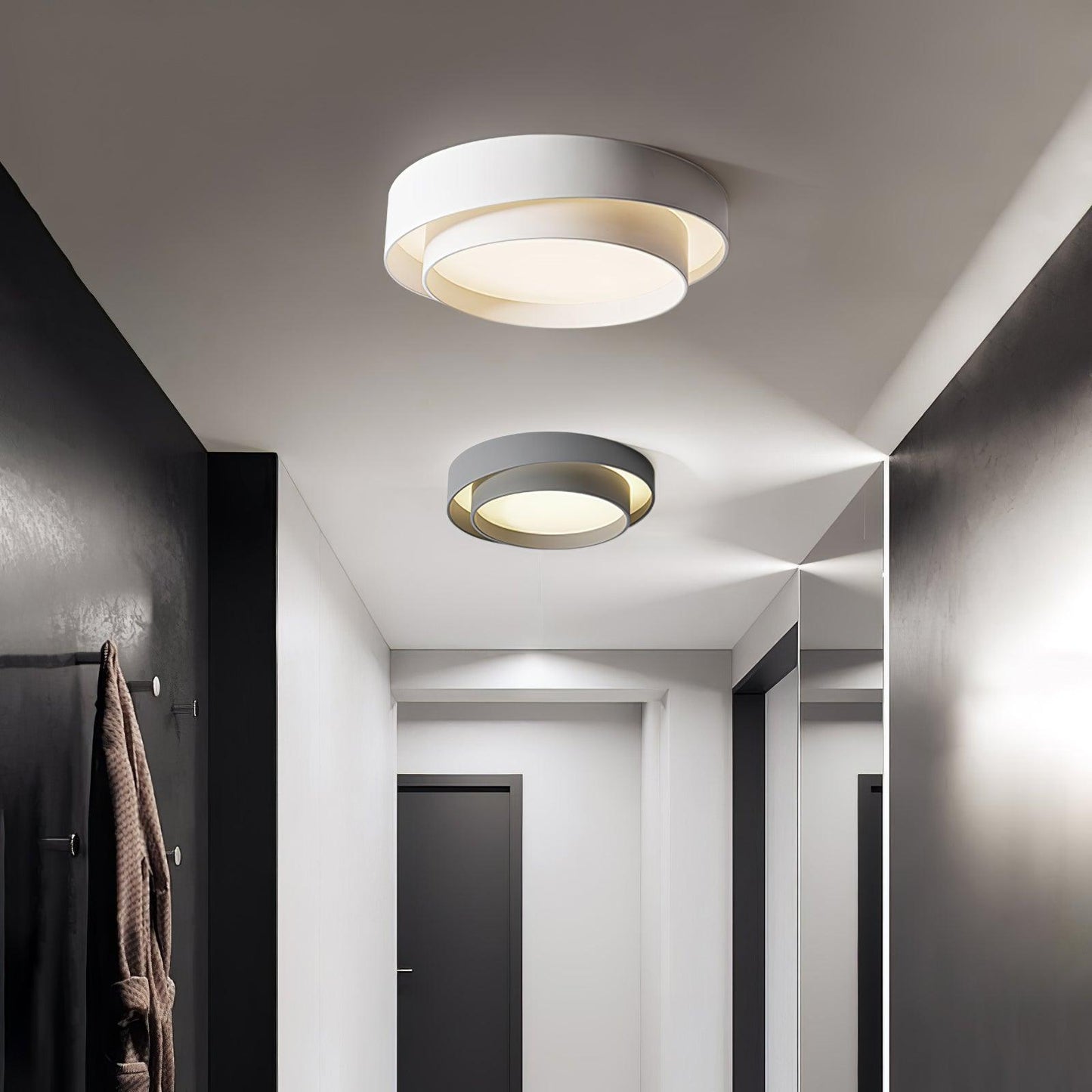 Plafondlamp Cilinder IJzer Acryl Wit Grijs Zwart Woonkamer Slaapkamer LED 3000K 4000K 6000K Ø40 Ø50 Ø60cm Plafonnière Dimbaar