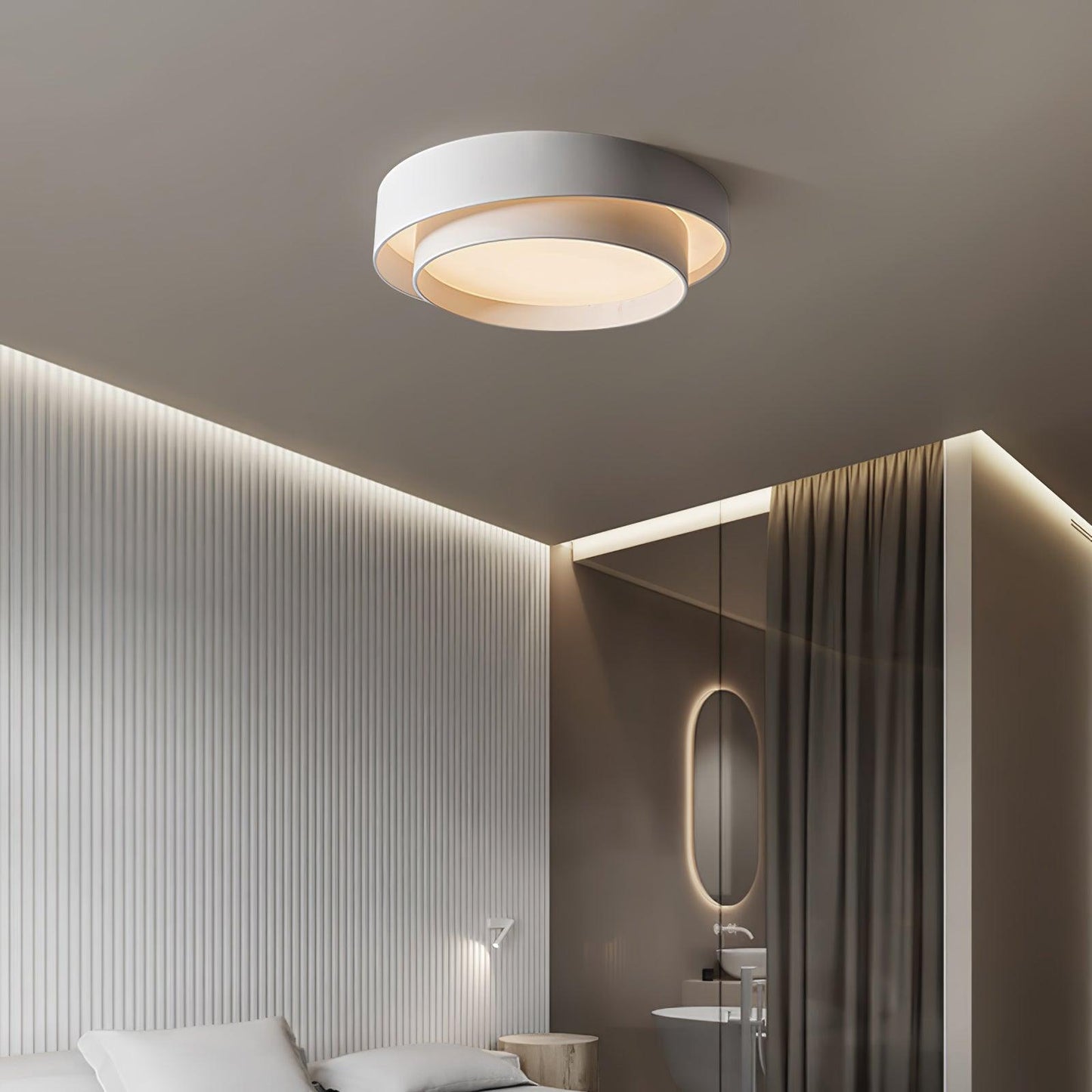 Plafondlamp Cilinder IJzer Acryl Wit Grijs Zwart Woonkamer Slaapkamer LED 3000K 4000K 6000K Ø40 Ø50 Ø60cm Plafonnière Dimbaar