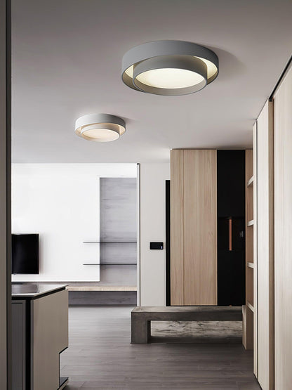 Plafondlamp Cilinder IJzer Acryl Wit Grijs Zwart Woonkamer Slaapkamer LED 3000K 4000K 6000K Ø40 Ø50 Ø60cm Plafonnière Dimbaar