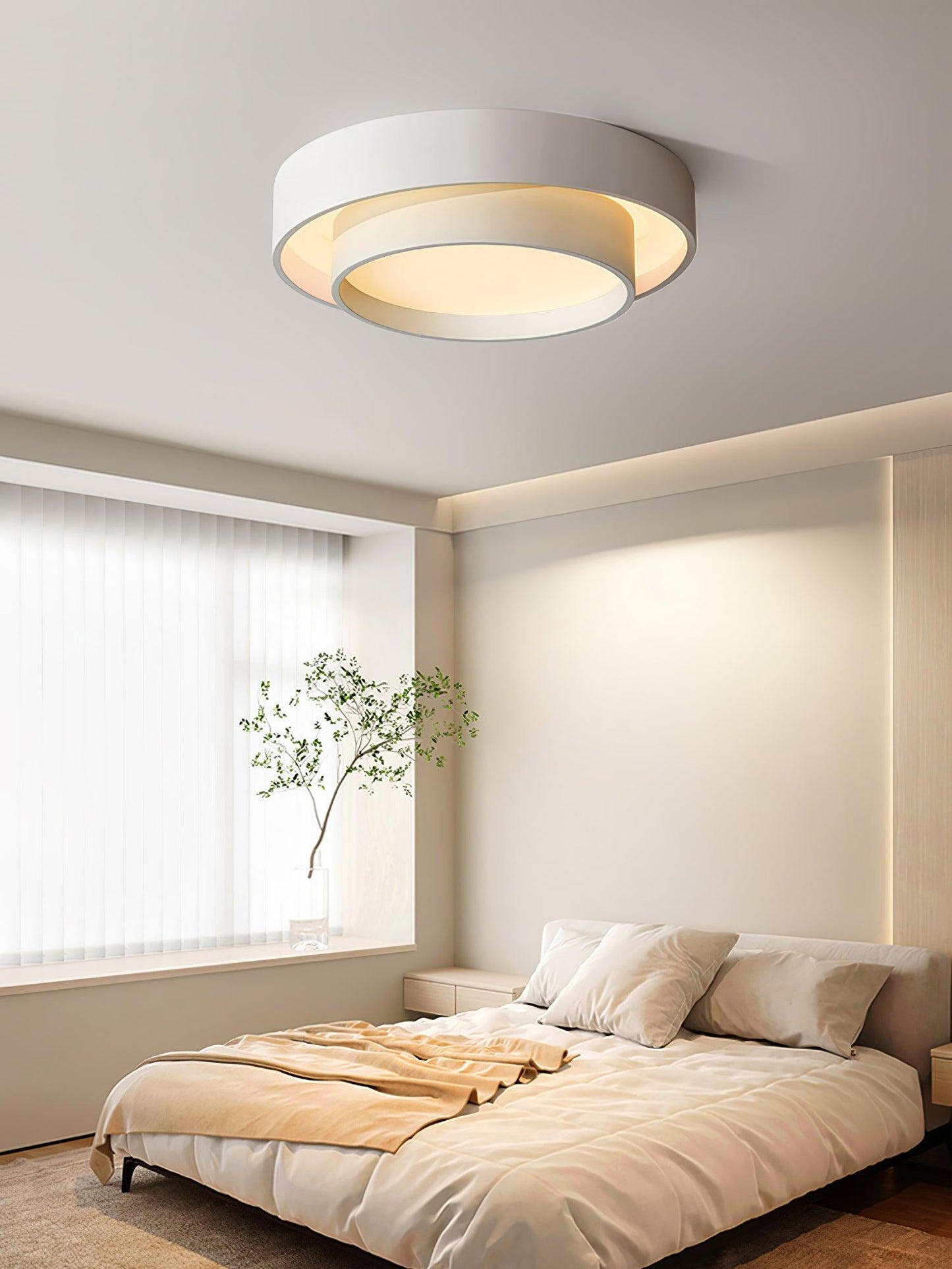 Plafondlamp Cilinder IJzer Acryl Wit Grijs Zwart Woonkamer Slaapkamer LED 3000K 4000K 6000K Ø40 Ø50 Ø60cm Plafonnière Dimbaar