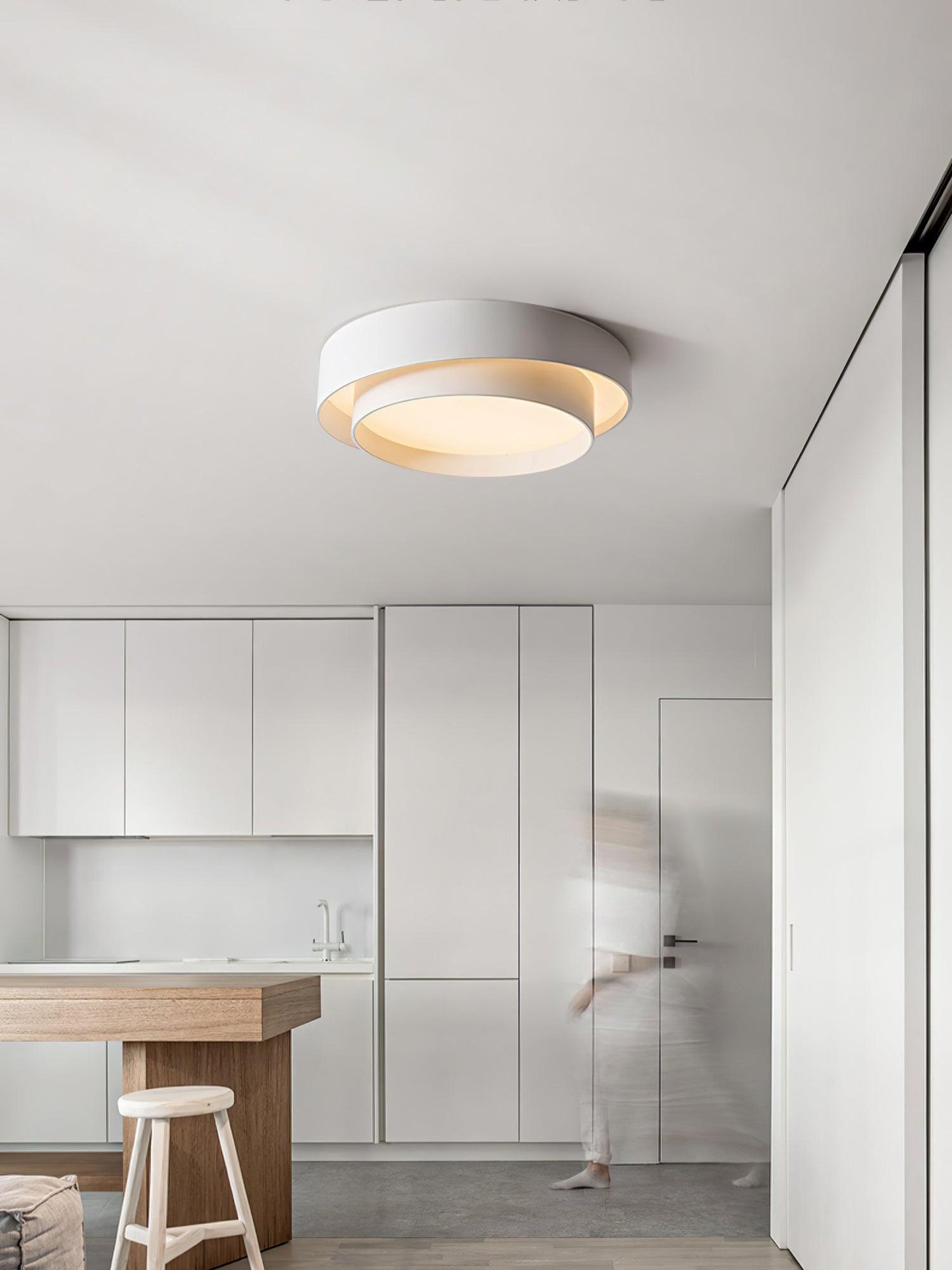 Plafondlamp Cilinder IJzer Acryl Wit Grijs Zwart Woonkamer Slaapkamer LED 3000K 4000K 6000K Ø40 Ø50 Ø60cm Plafonnière Dimbaar
