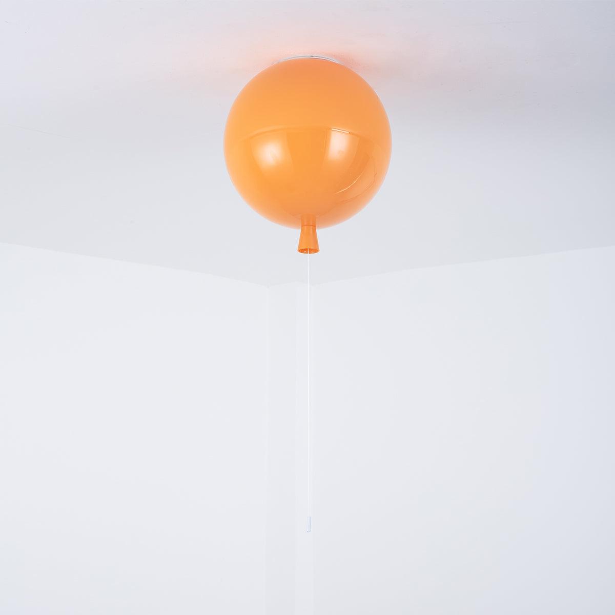 Ballonlamp Plafondlamp Plastic Wit Blauw Roze Oranje Kinderkamer Woonkamer Ø25 Ø30 Ø35cm Hanglamp Speels Trekkoordje