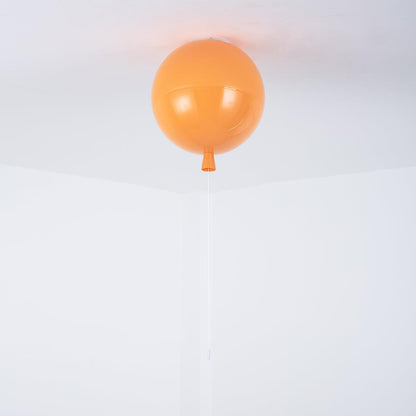 Ballonlamp Plafondlamp Plastic Wit Blauw Roze Oranje Kinderkamer Woonkamer Ø25 Ø30 Ø35cm Hanglamp Speels Trekkoordje