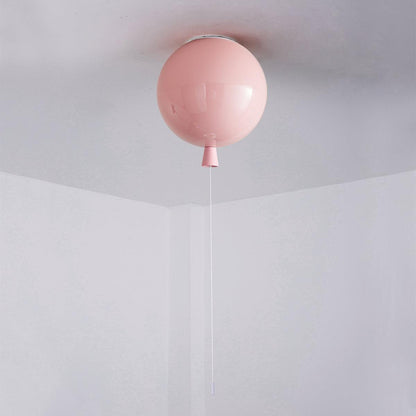 Ballonlamp Plafondlamp Plastic Wit Blauw Roze Oranje Kinderkamer Woonkamer Ø25 Ø30 Ø35cm Hanglamp Speels Trekkoordje