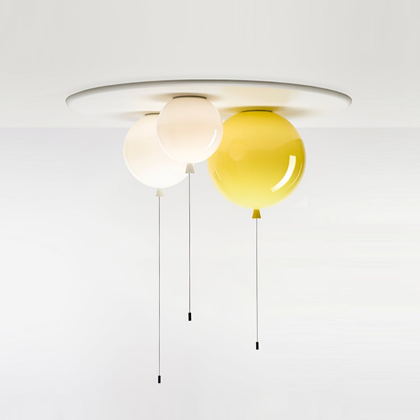 Ballonlamp Plafondlamp Plastic Wit Blauw Roze Oranje Kinderkamer Woonkamer Ø25 Ø30 Ø35cm Hanglamp Speels Trekkoordje