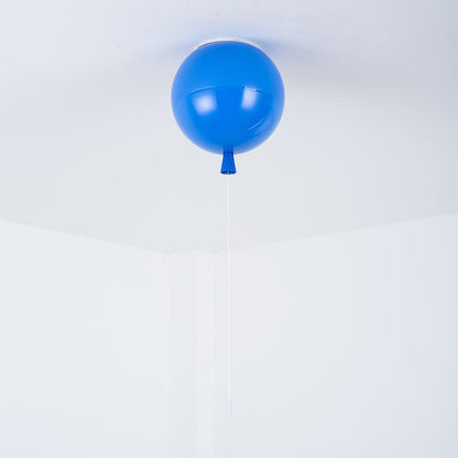 Ballonlamp Plafondlamp Plastic Wit Blauw Roze Oranje Kinderkamer Woonkamer Ø25 Ø30 Ø35cm Hanglamp Speels Trekkoordje