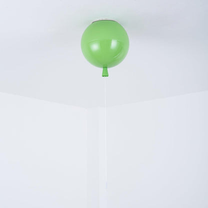 Ballonlamp Plafondlamp Plastic Wit Blauw Roze Oranje Kinderkamer Woonkamer Ø25 Ø30 Ø35cm Hanglamp Speels Trekkoordje