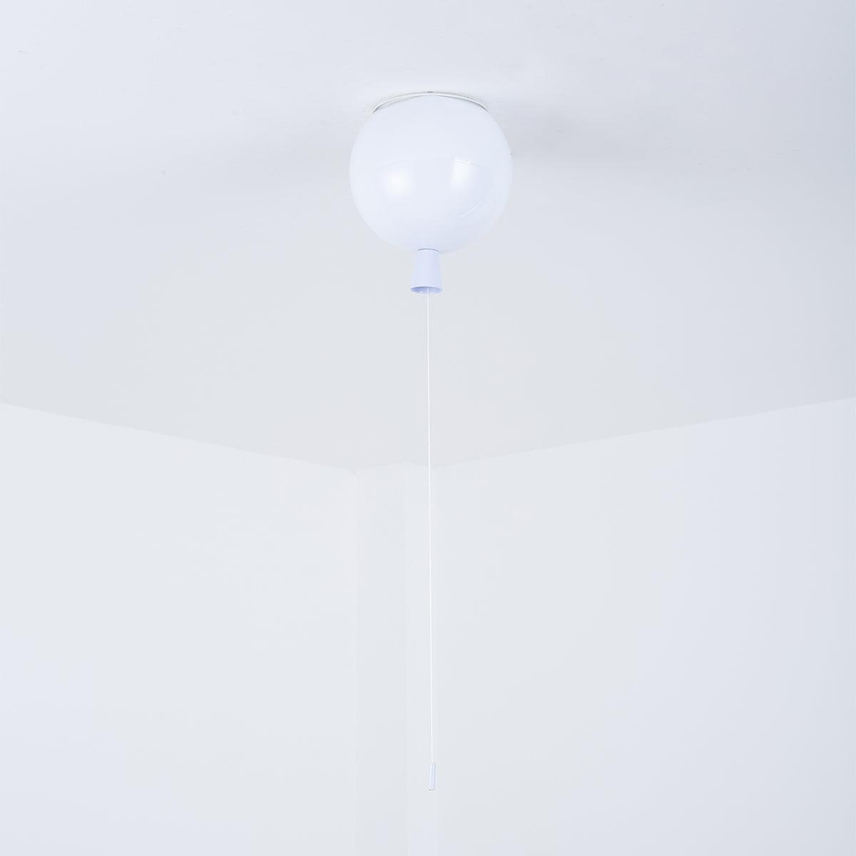 Ballonlamp Plafondlamp Plastic Wit Blauw Roze Oranje Kinderkamer Woonkamer Ø25 Ø30 Ø35cm Hanglamp Speels Trekkoordje