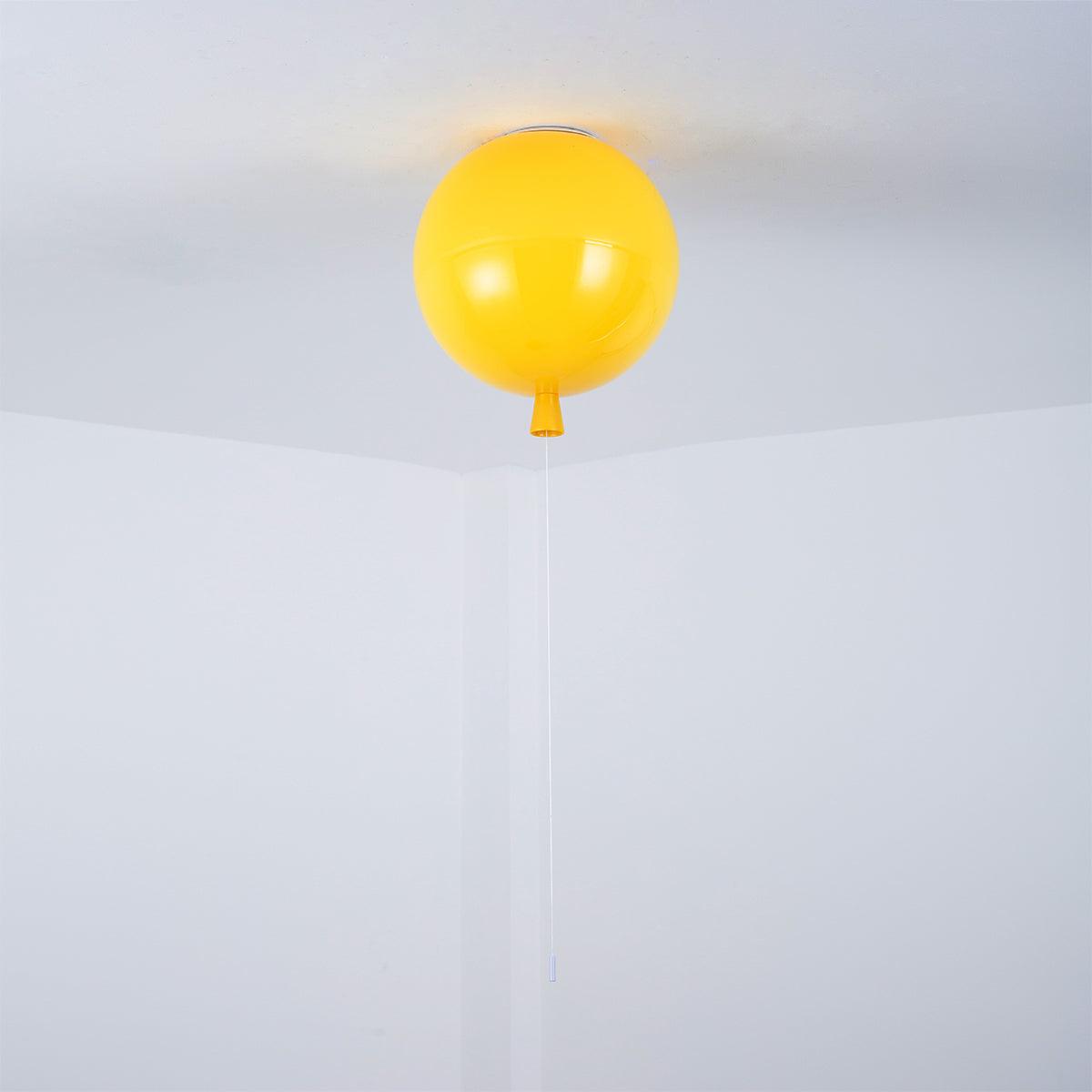 Ballonlamp Plafondlamp Plastic Wit Blauw Roze Oranje Kinderkamer Woonkamer Ø25 Ø30 Ø35cm Hanglamp Speels Trekkoordje