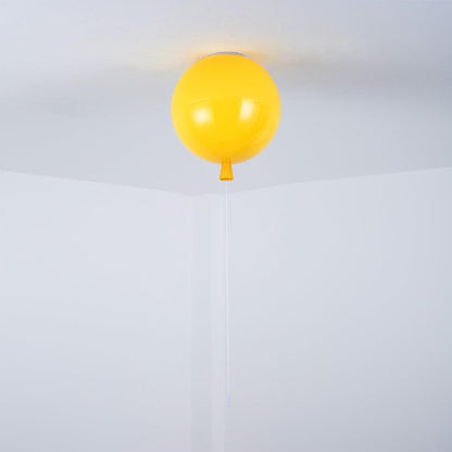 Ballonlamp Plafondlamp Plastic Wit Blauw Roze Oranje Kinderkamer Woonkamer Ø25 Ø30 Ø35cm Hanglamp Speels Trekkoordje