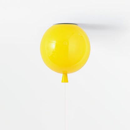 Ballonlamp Plafondlamp Plastic Wit Blauw Roze Oranje Kinderkamer Woonkamer Ø25 Ø30 Ø35cm Hanglamp Speels Trekkoordje