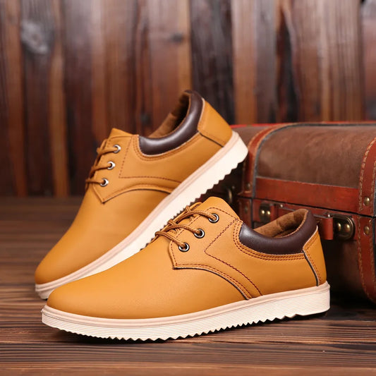 Zwarte Herenschoenen Casual Leer Stijlvol - StudioMarella
