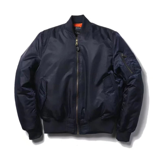 Heren Bomberjack Leer Jacket Klassiek Design