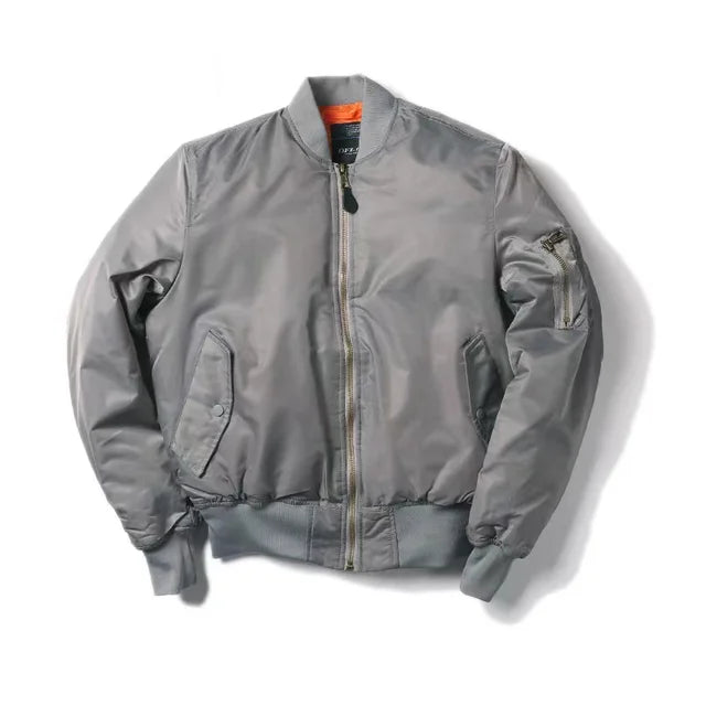 Heren Bomberjack Leer Jacket Klassiek Design